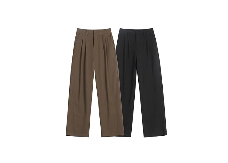 LISHIREN Men's Pants Retro Loose Wide-Leg Casual Sport Trouser for Men