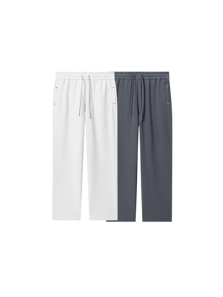 AIMAIBMLD Men's Spring Loose Straight Casual Wide-Legged Pants Commuter Pants