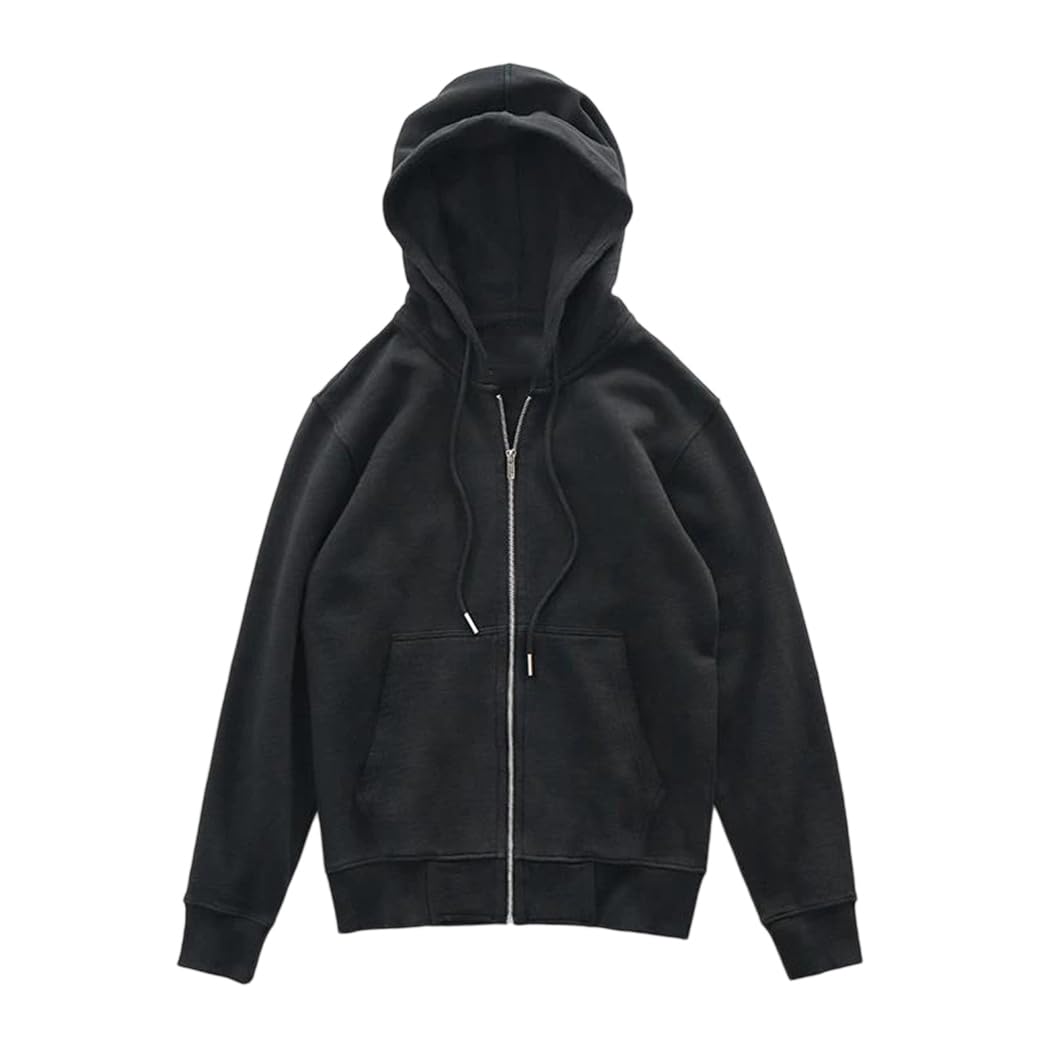 Men’s Hoodie Sweatshirt Cotton Knitted Cardigan Coat Washed Hoodie Warm Vintage Tops