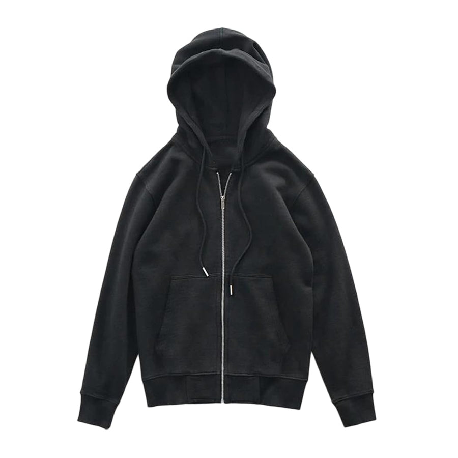 Men’s Hoodie Sweatshirt Cotton Knitted Cardigan Coat Washed Hoodie Warm Vintage Tops