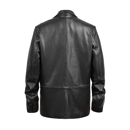 Men's Genuine Leather Blazer Jacket