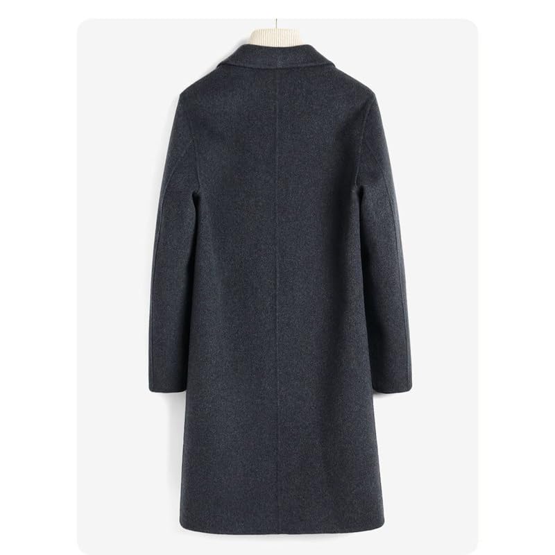Overcoat Men's Medium Long Thick Loose Coat Business Casual Breasted Trench