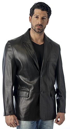 Men's Genuine Leather Blazer Jacket
