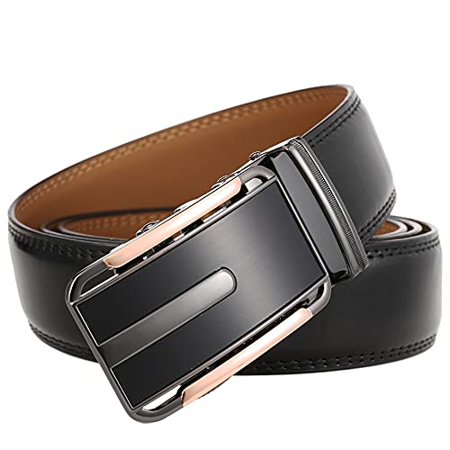 Men's Genuine Leather Automatic Buckle Belt