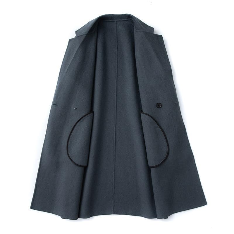 Overcoat Men's Medium Long Thick Loose Coat Business Casual Breasted Trench
