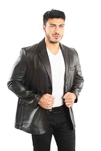 Men's Genuine Leather Blazer Jacket