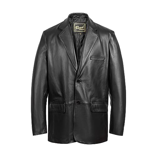 Men's Genuine Leather Blazer Jacket