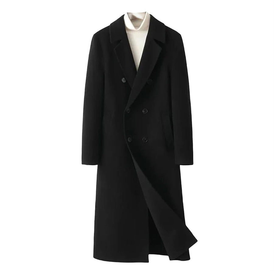 Men's Long Wool Overcoat