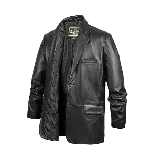 Men's Genuine Leather Blazer Jacket