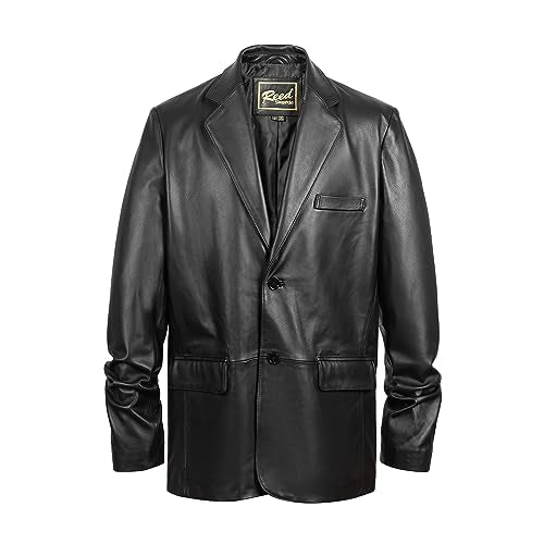 Men's Genuine Leather Blazer Jacket
