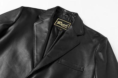 Men's Genuine Leather Blazer Jacket