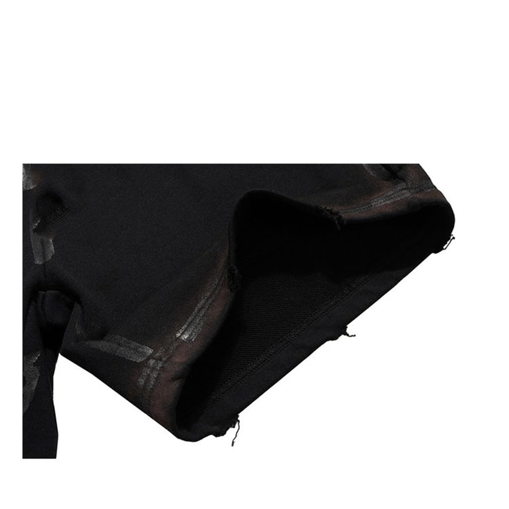 NSUQOA JSEIAJB Men's and Women's Casual Drawstring Mud-Dyed Old Shorts