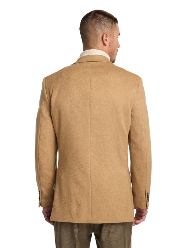Paul Fredrick Men's Camelhair Single Breasted Peak Lapel Sport Coat