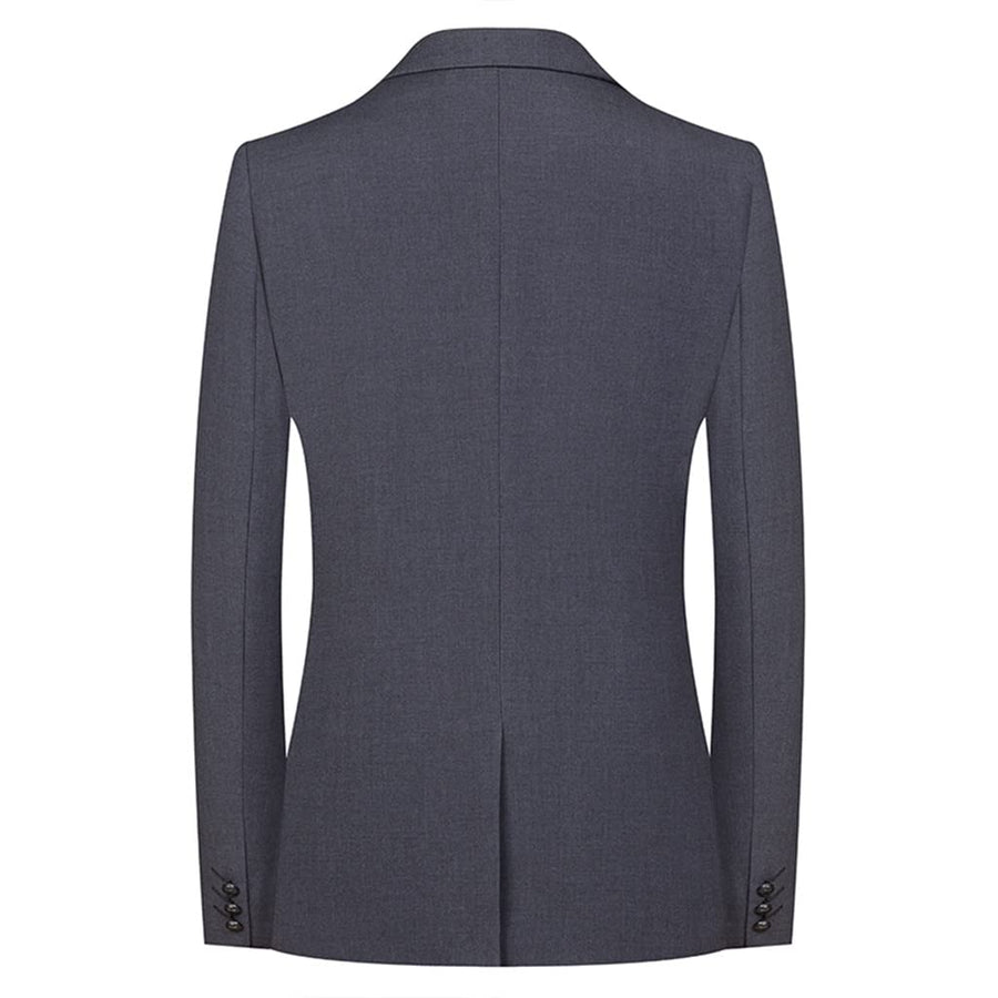 VIDI Men's (Suit Jacket + Pants) British Business Casual Wedding Gentleman Suit Two-piece Set