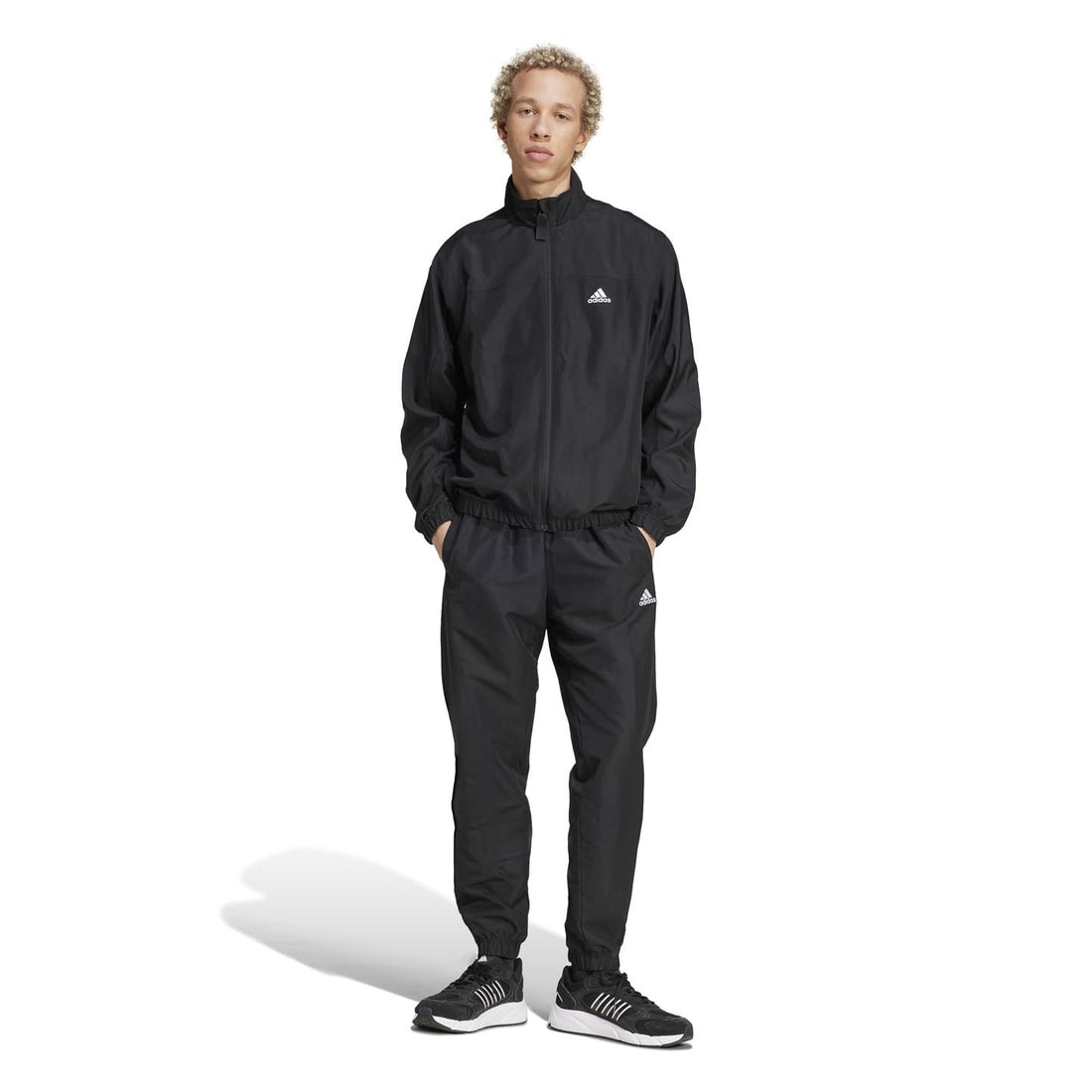 adidas Men's Sportswear WOVEN COLORBLOCK TRACKSUIT, Black, S