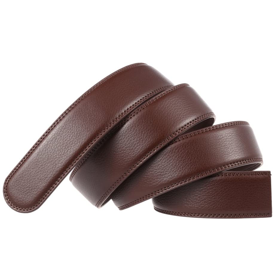 IIPOSAQQ Belt Men Genuine Leather Belts Strap Male Coffee Formal
