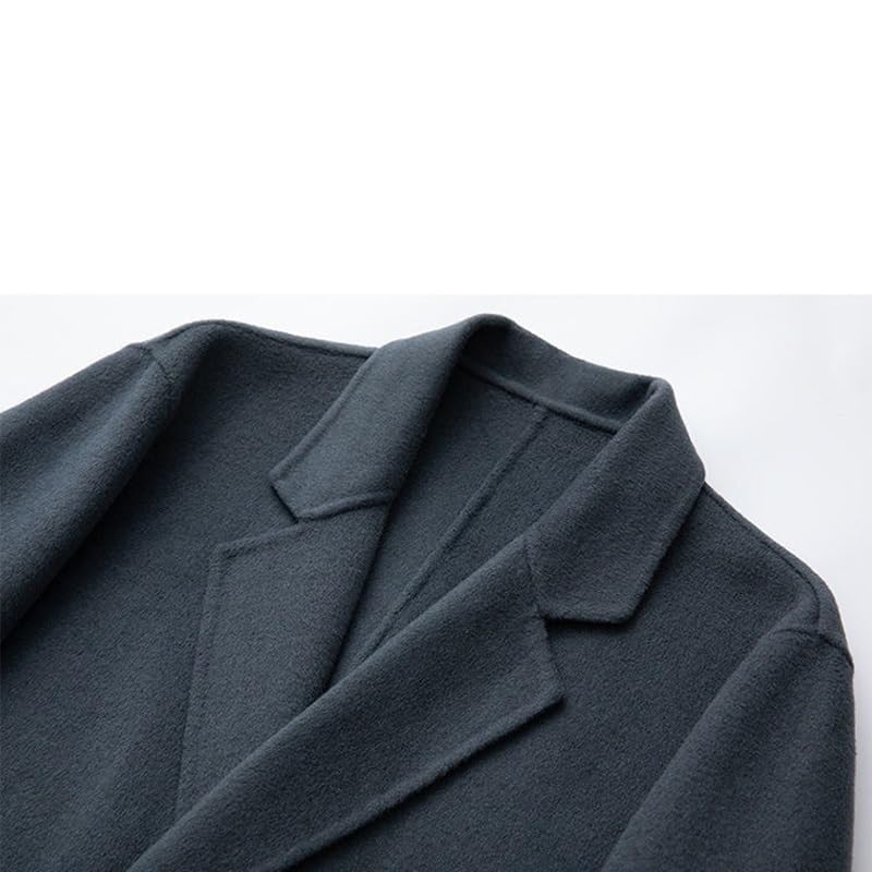 Overcoat Men's Medium Long Thick Loose Coat Business Casual Breasted Trench