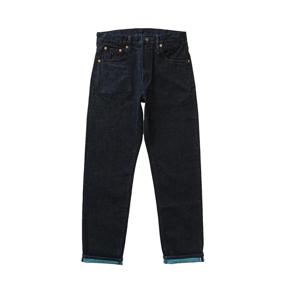 Men's Jeans Double-Sided Dyed Pre-Shrunk Selvedge Jeans Regular Fit Straight Pants