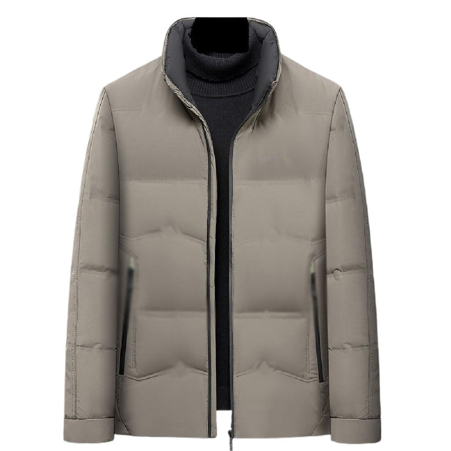 MVUYO Winter Men's Down Jacket Hoodless Standing Collar Down