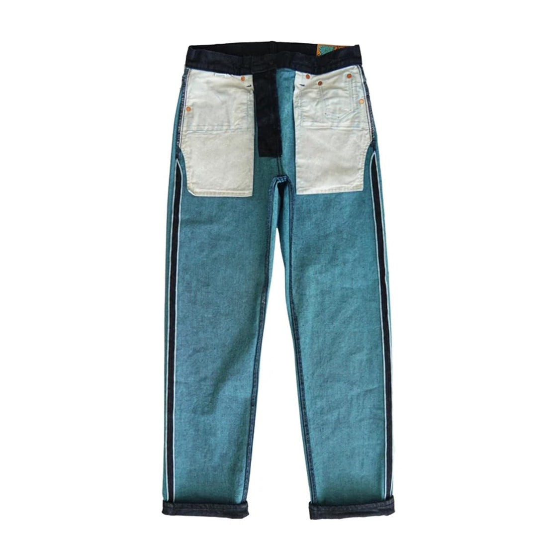 Men's Jeans Double-Sided Dyed Pre-Shrunk Selvedge Jeans Regular Fit Straight Pants
