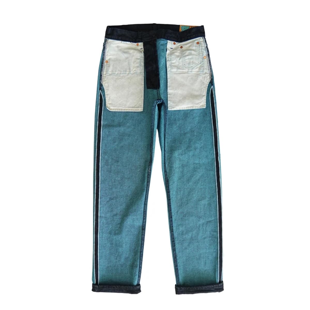 Men's Jeans Double-Sided Dyed Pre-Shrunk Selvedge Jeans Regular Fit Straight Pants