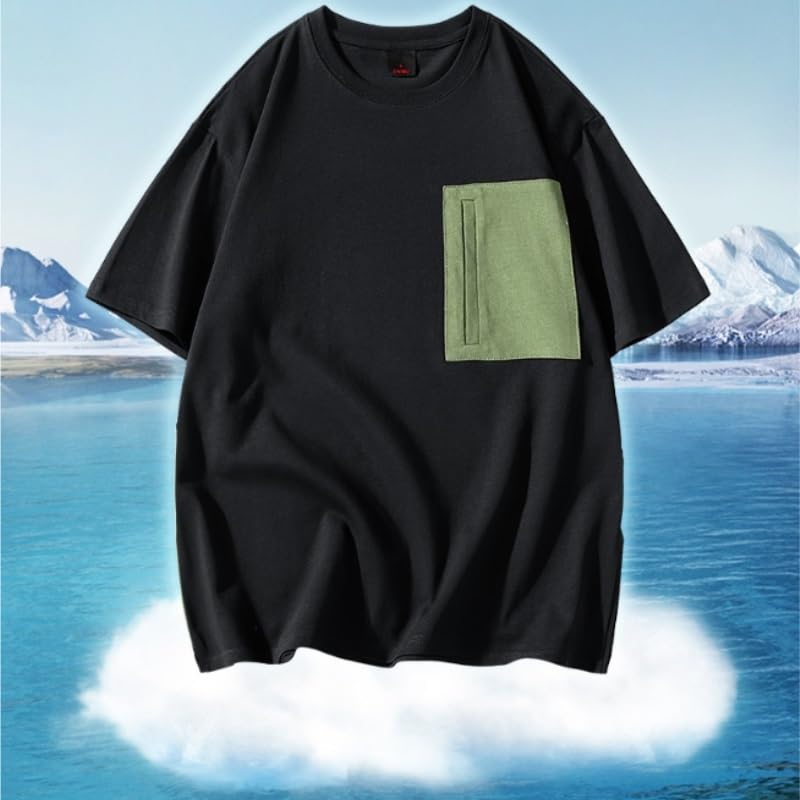 Short Sleeved T Shirt Men's Versatile Loose Round Neck Breathable Top