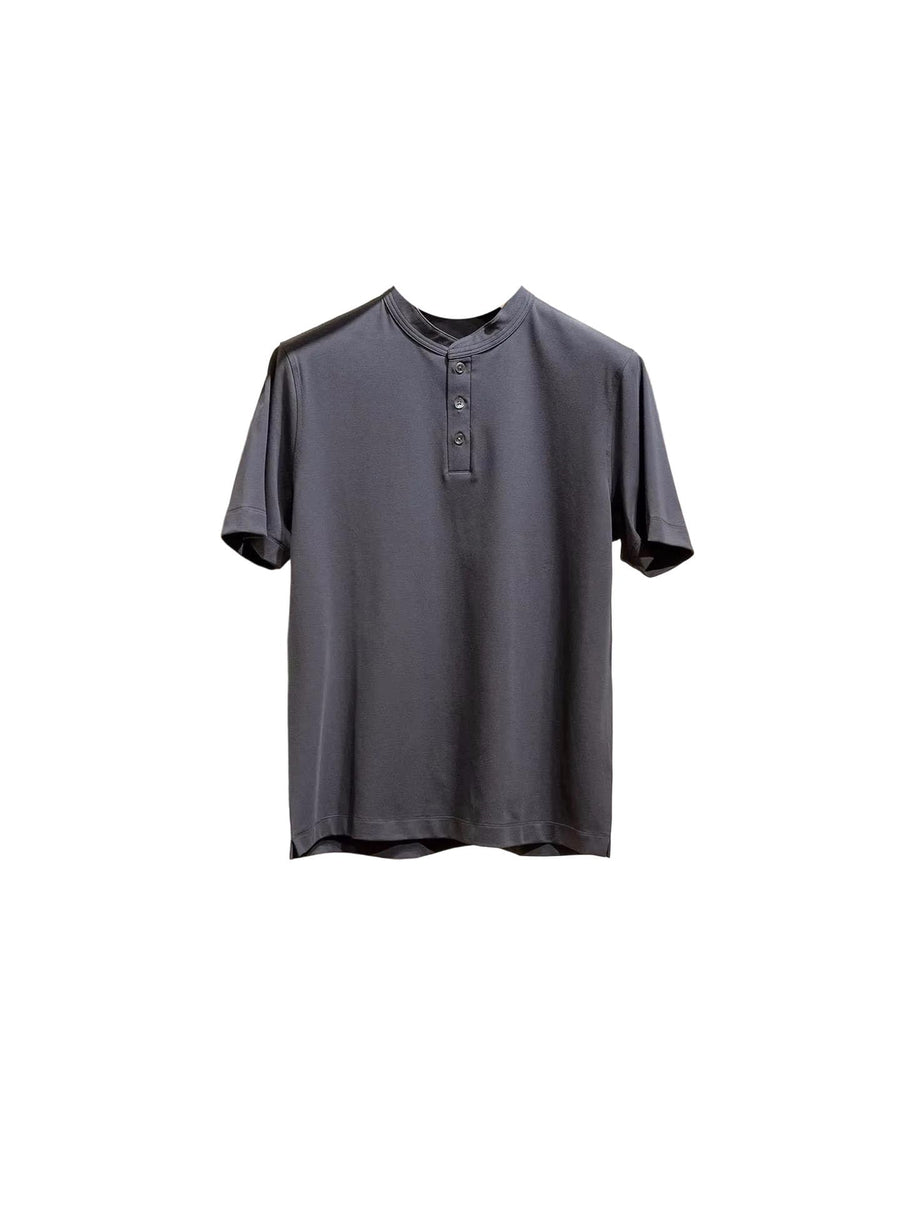 Men's Cotton Henley T-Shirt Short Sleeve Lightweight Casual Summer Tee