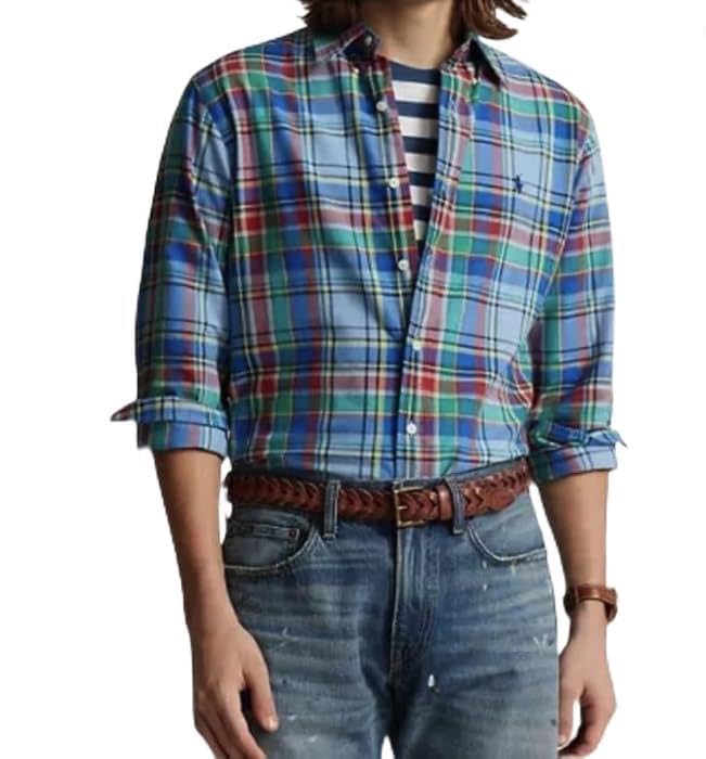 POLO RALPH LAUREN Men's Classic Fit Plaid Oxford Shirt