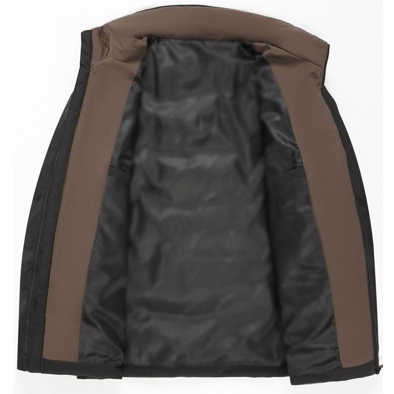 MVUYO Winter Men's Down Jacket Hoodless Standing Collar Down