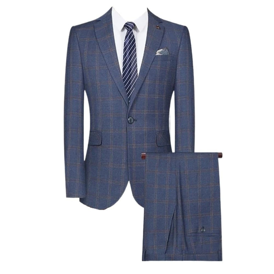 SIDUFHAOPKLL (Jacket + Trousers) Men's Italian business casual gentleman's dress two-piece set