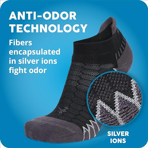 Balega Unisex 3 Pack Silver No Show Tab