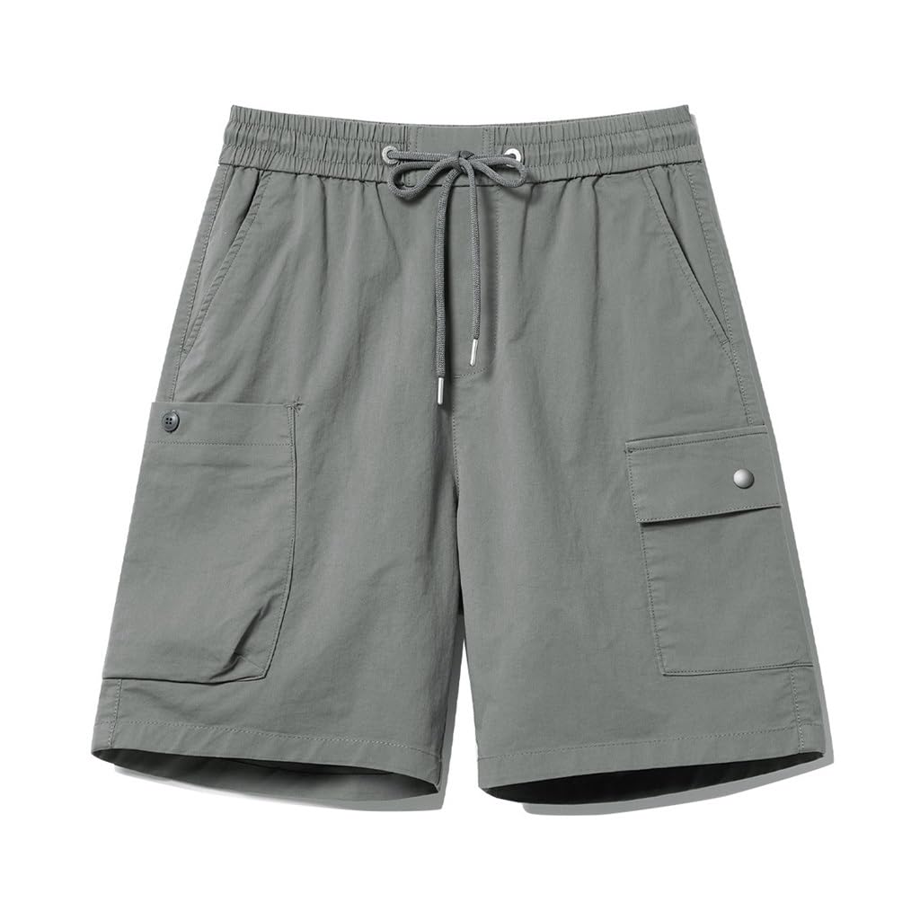 NSUQOA JSEIAJB Men's Elastic Waist Pants Casual Work Shorts Man
