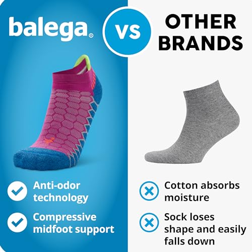 Balega Unisex 3 Pack Silver No Show Tab