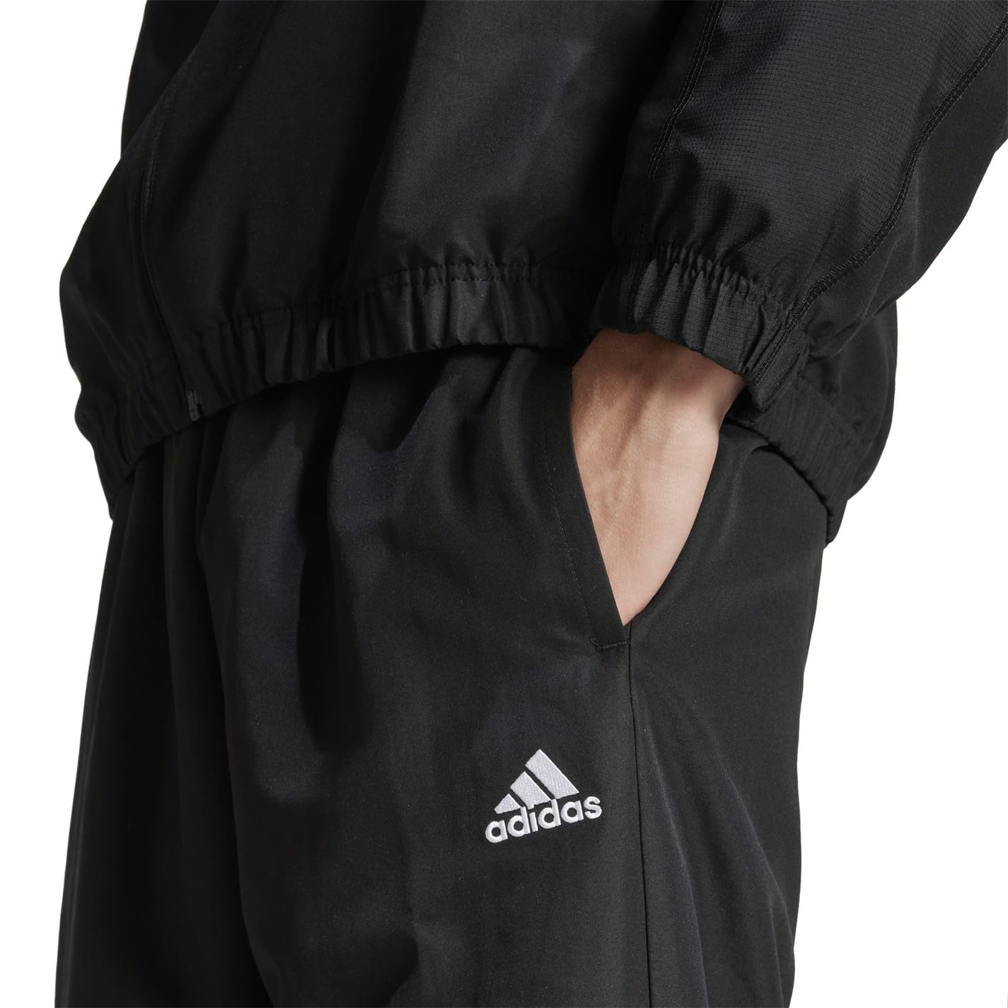 adidas Men's Sportswear WOVEN COLORBLOCK TRACKSUIT, Black, S