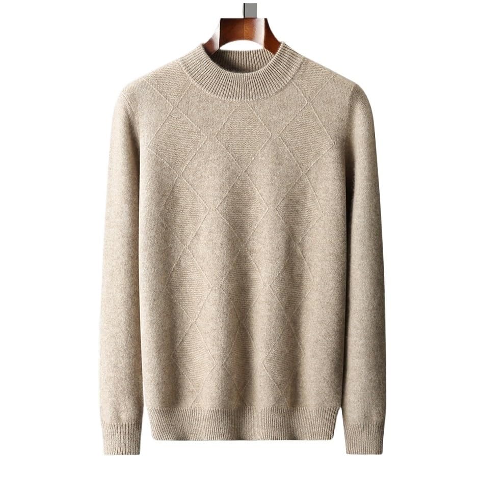 Men's Mock Neck Wool Sweater
