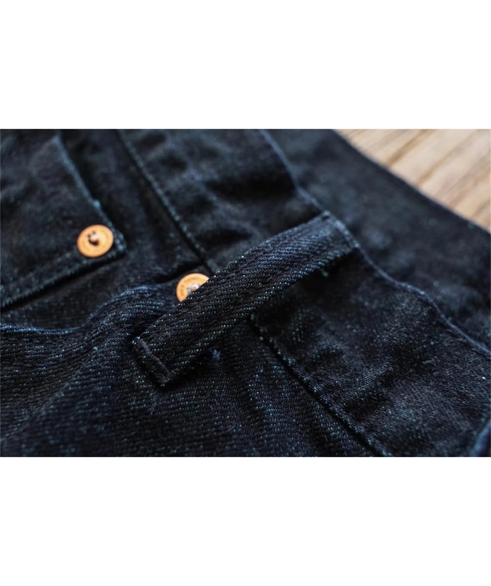 Men's Jeans Double-Sided Dyed Pre-Shrunk Selvedge Jeans Regular Fit Straight Pants