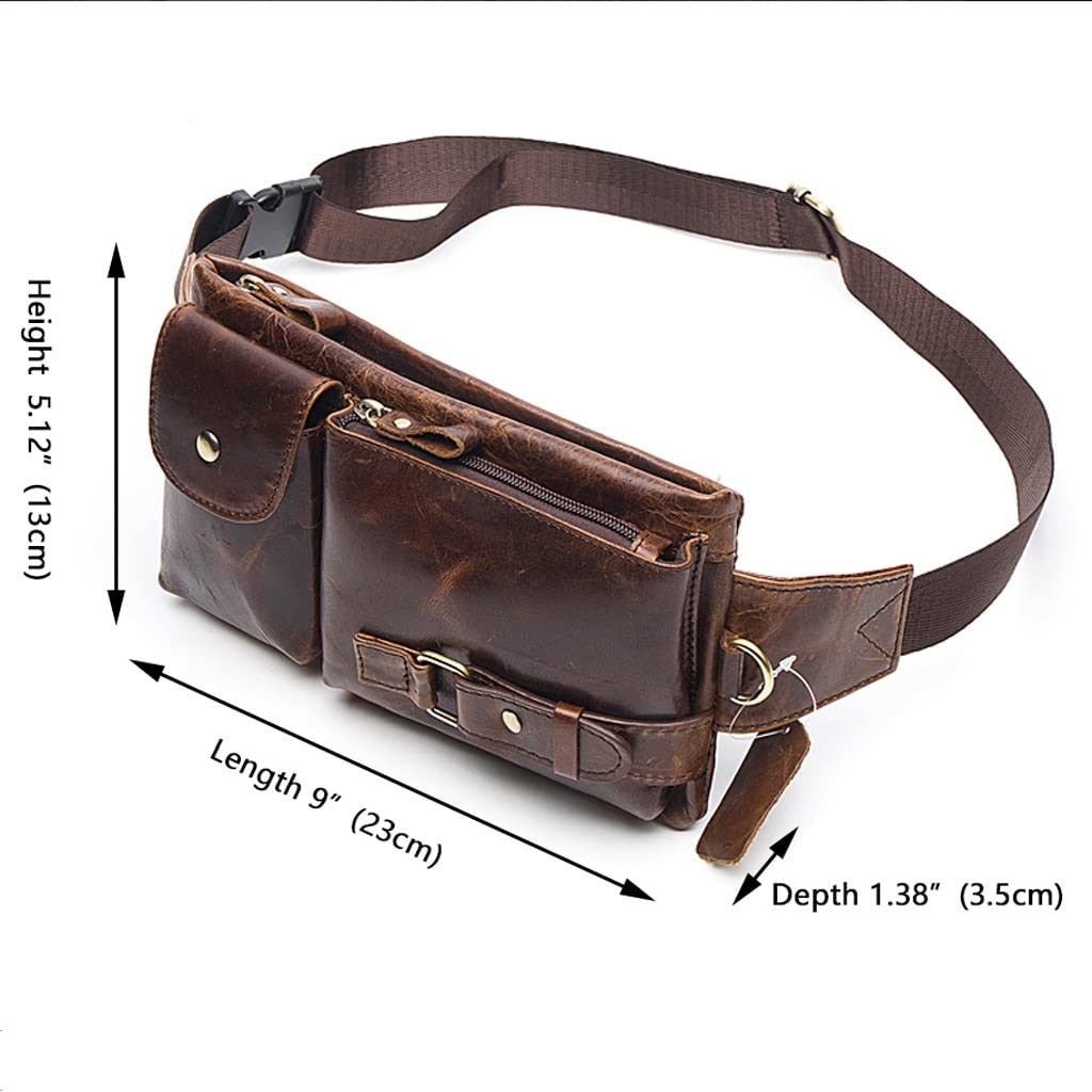 Men's Leather Waist & Crossbody Phone Pouch