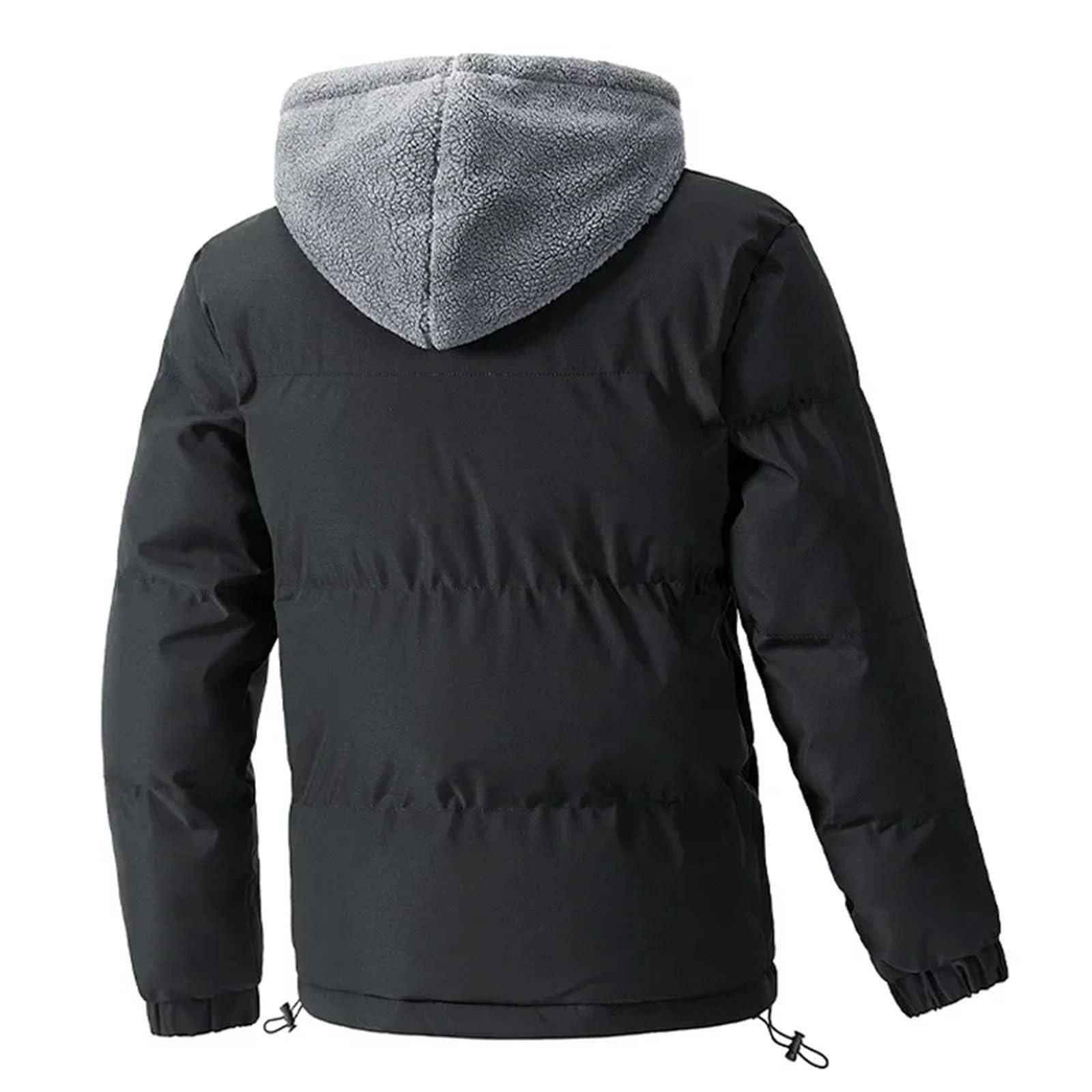 Men's Plus Size Hooded Winter Parka
