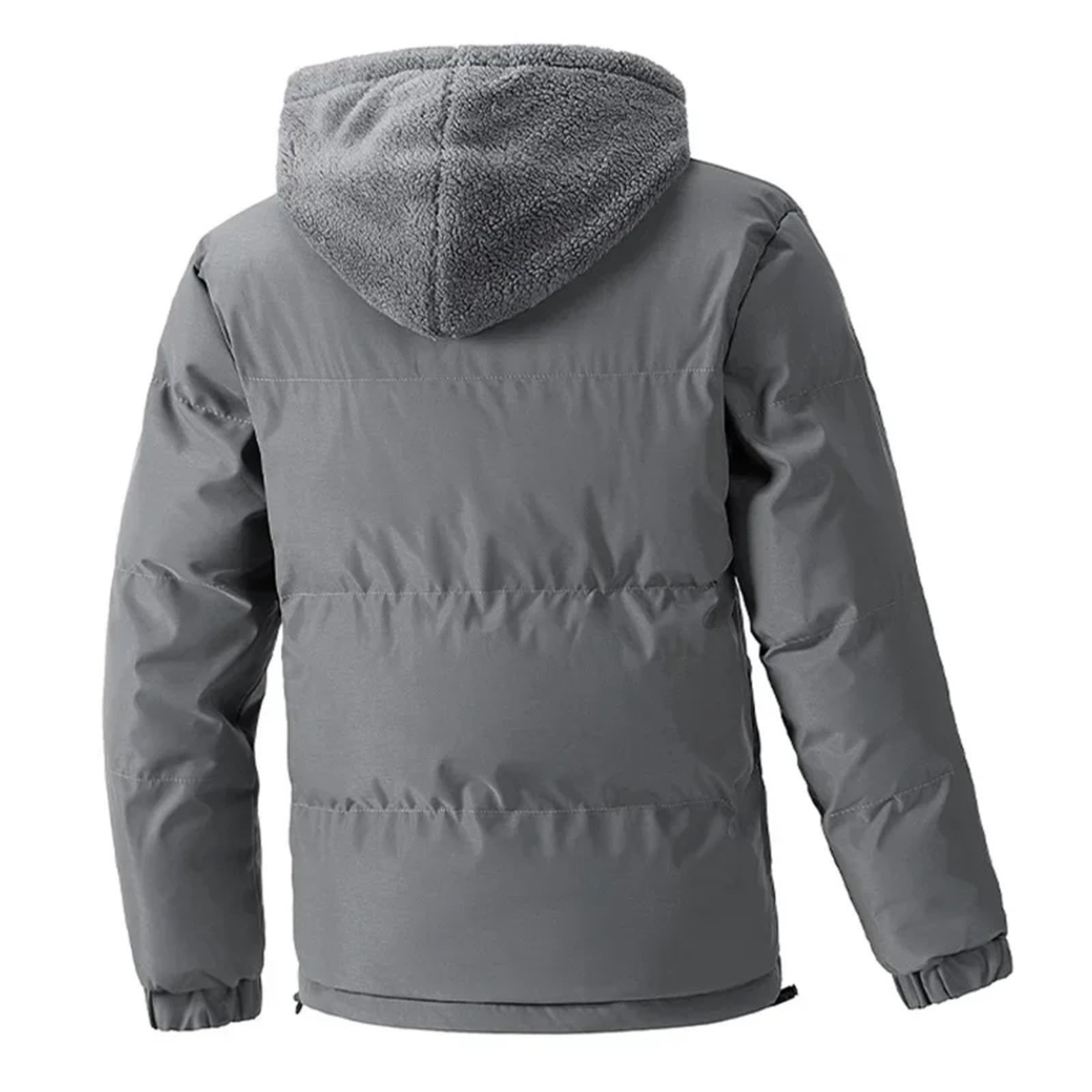 Men's Plus Size Hooded Winter Parka