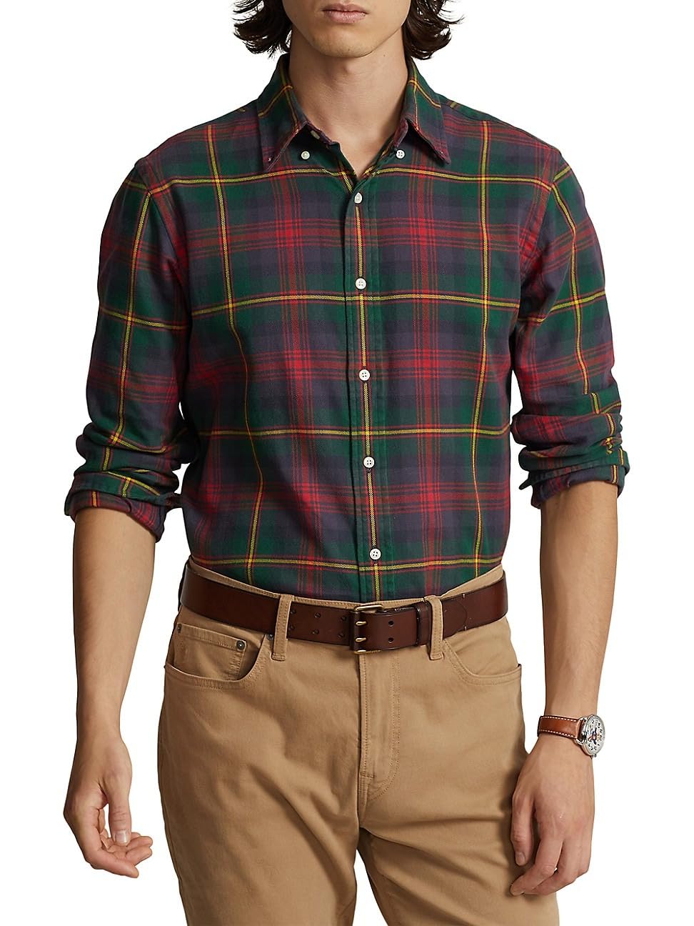 POLO RALPH LAUREN Men's Classic Fit Plaid Oxford Shirt
