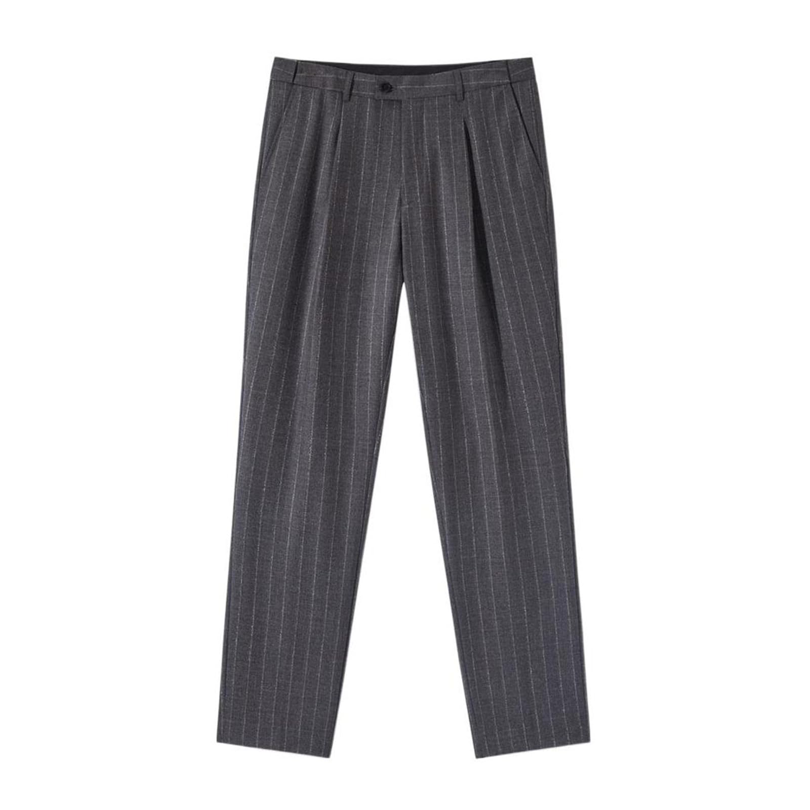 Men's Striped Straight Leg Dress Pants