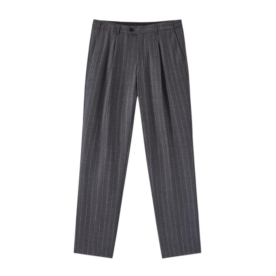 Men's Striped Straight Leg Dress Pants