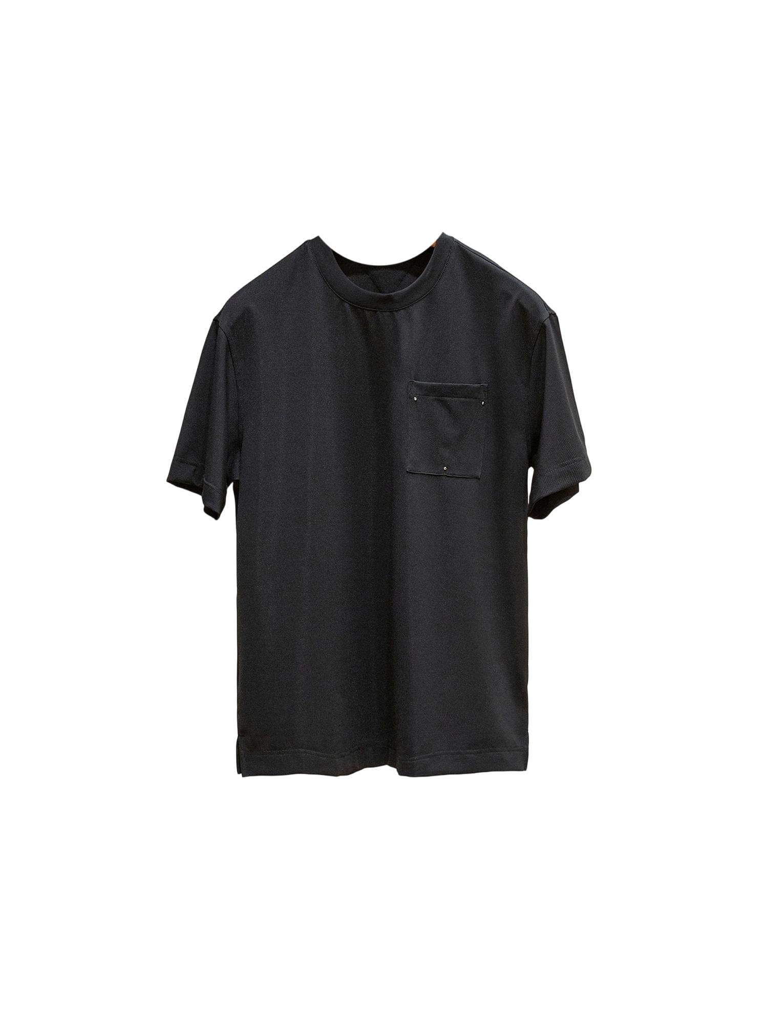 Men's Nylon Blend T-Shirt Short Sleeve Stretch Breathable Pocket Casual Tee