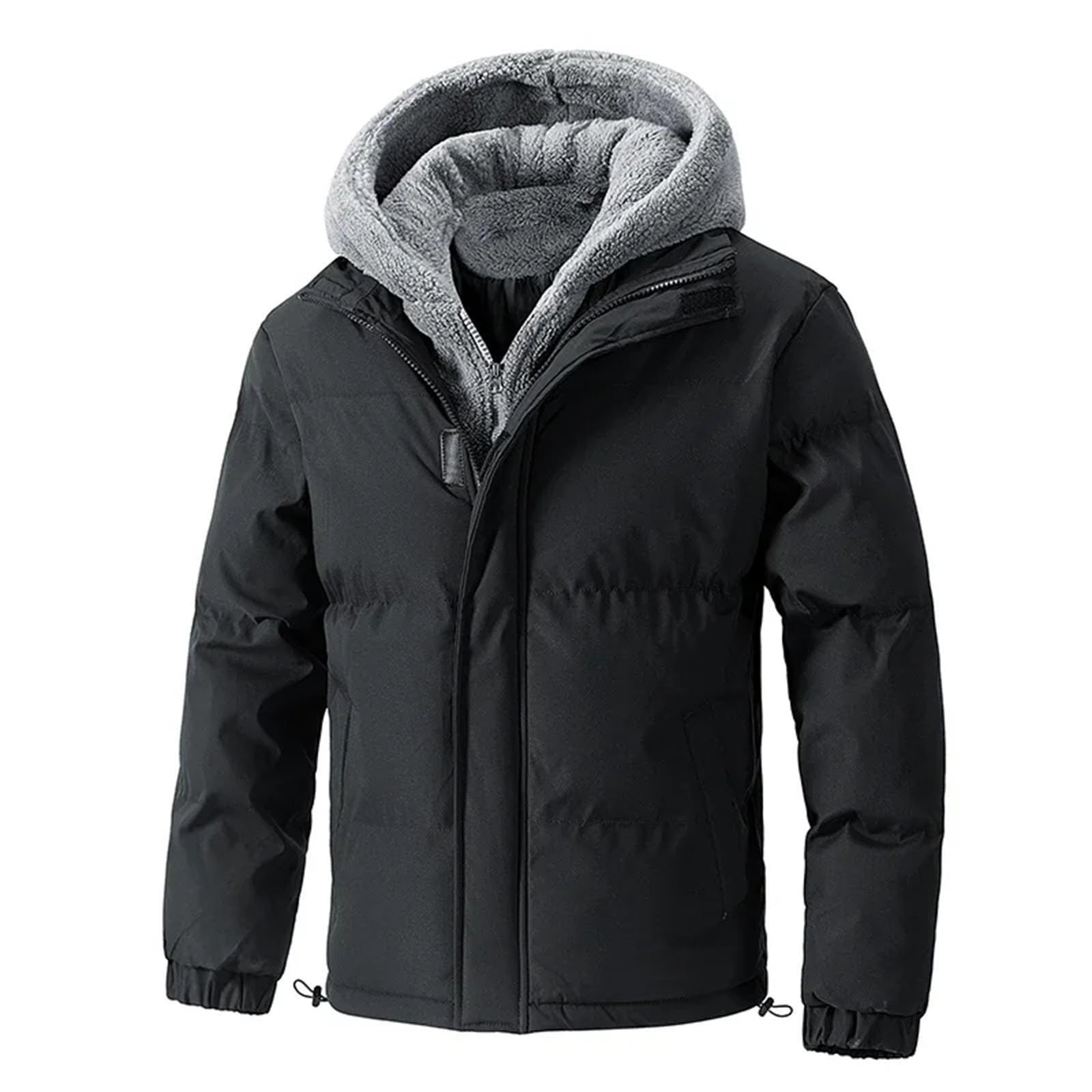 Men's Plus Size Hooded Winter Parka