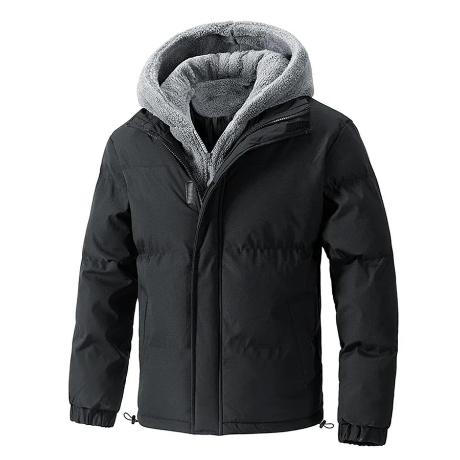 Men's Plus Size Hooded Winter Parka