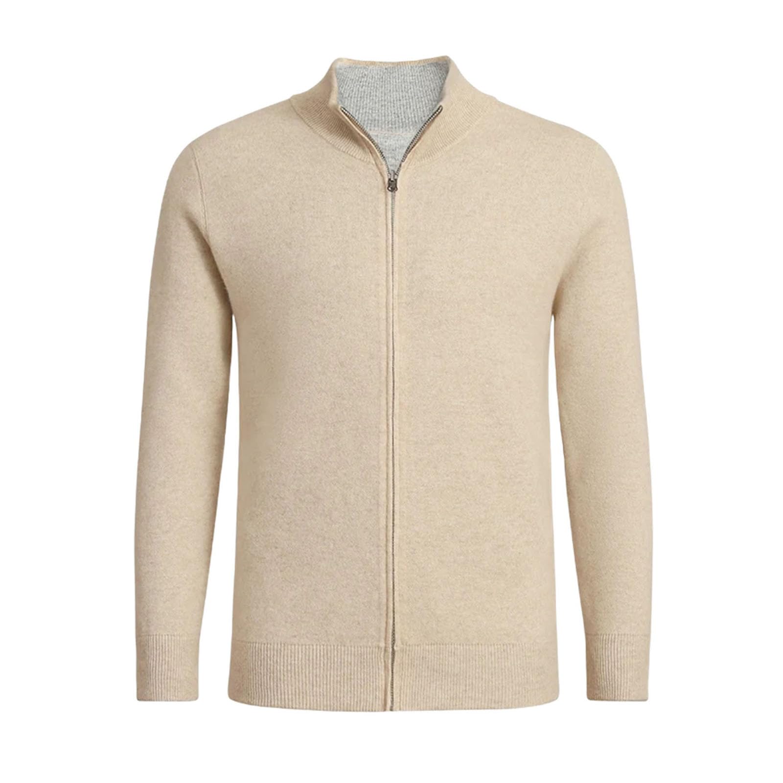 Men's Cashmere Stand Collar Cardigan