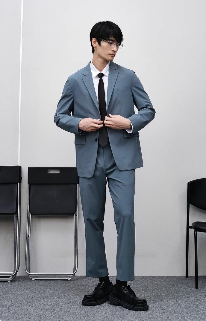Men's Retro Straight Leg Dress Pants