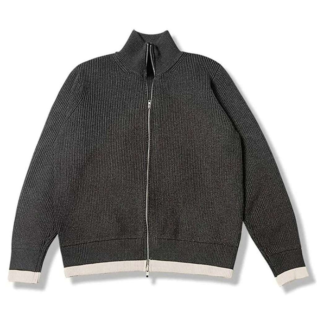 Men's Lambswool Zip Cardigan Sweater