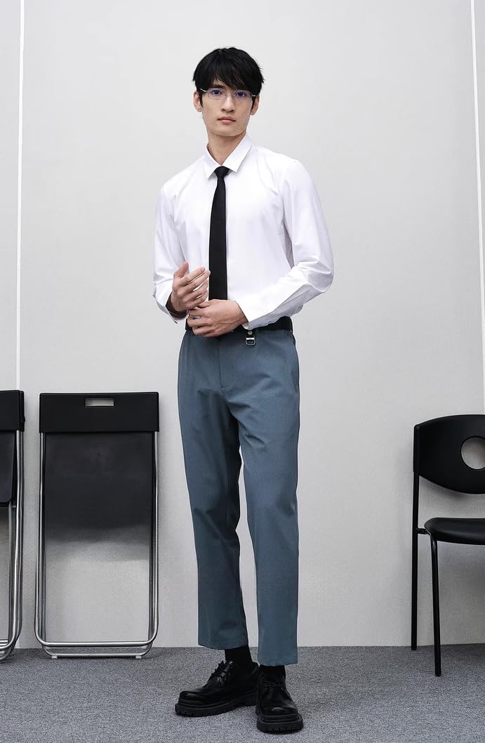 Men's Retro Straight Leg Dress Pants