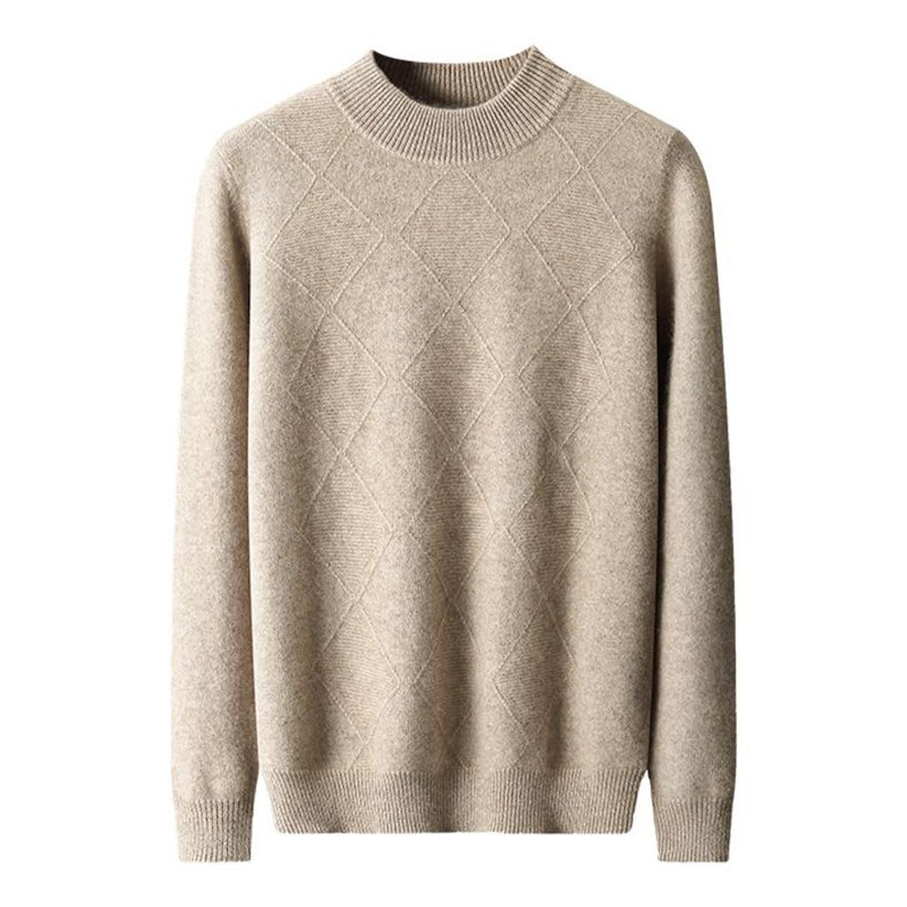 Men's Mock Neck Wool Sweater